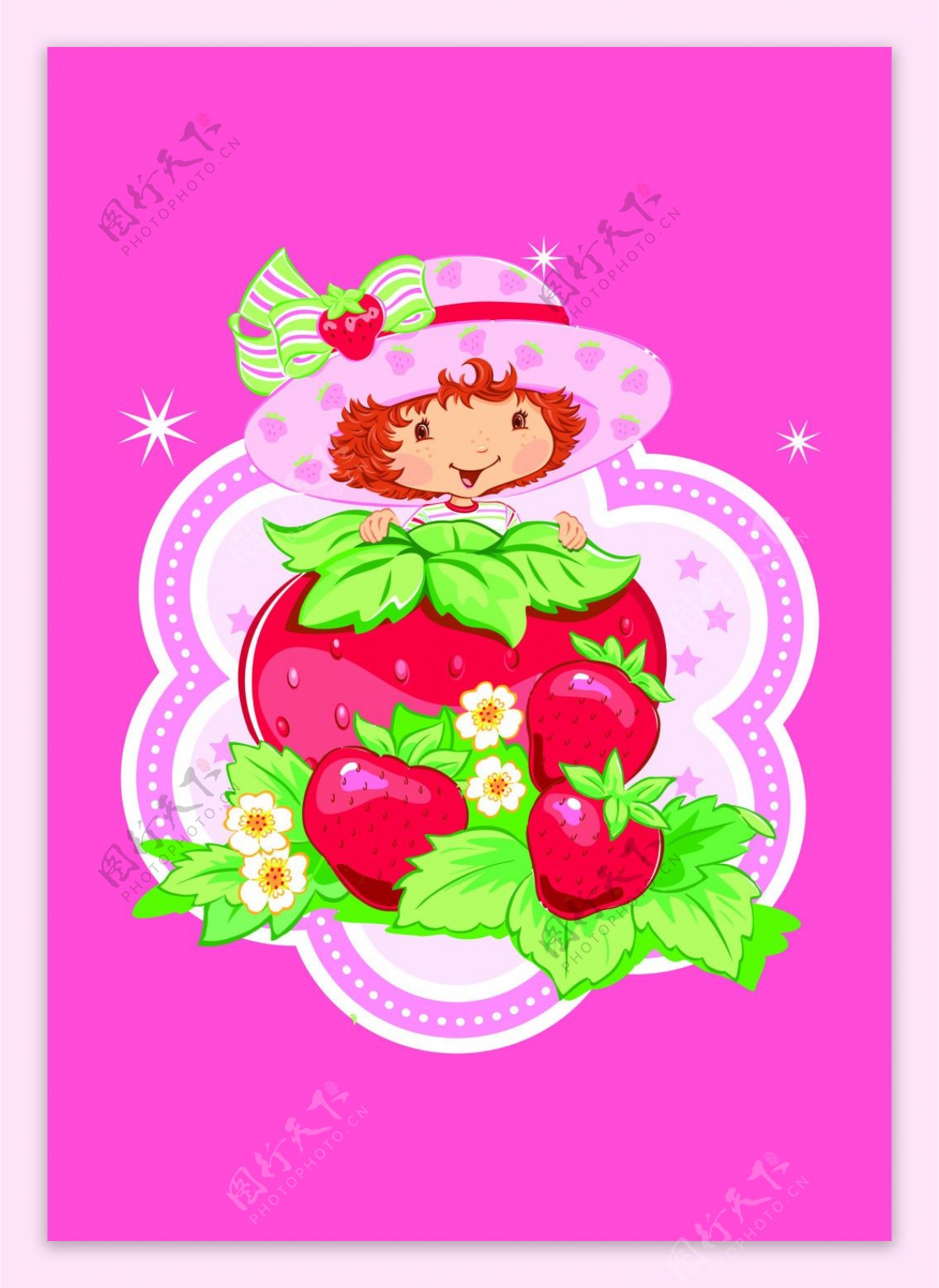 草莓女孩图片素材-编号08070844-图行天下