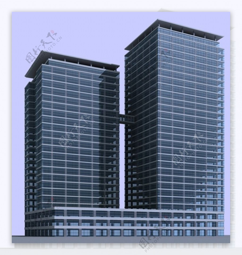 气派大型公建建筑3D模型