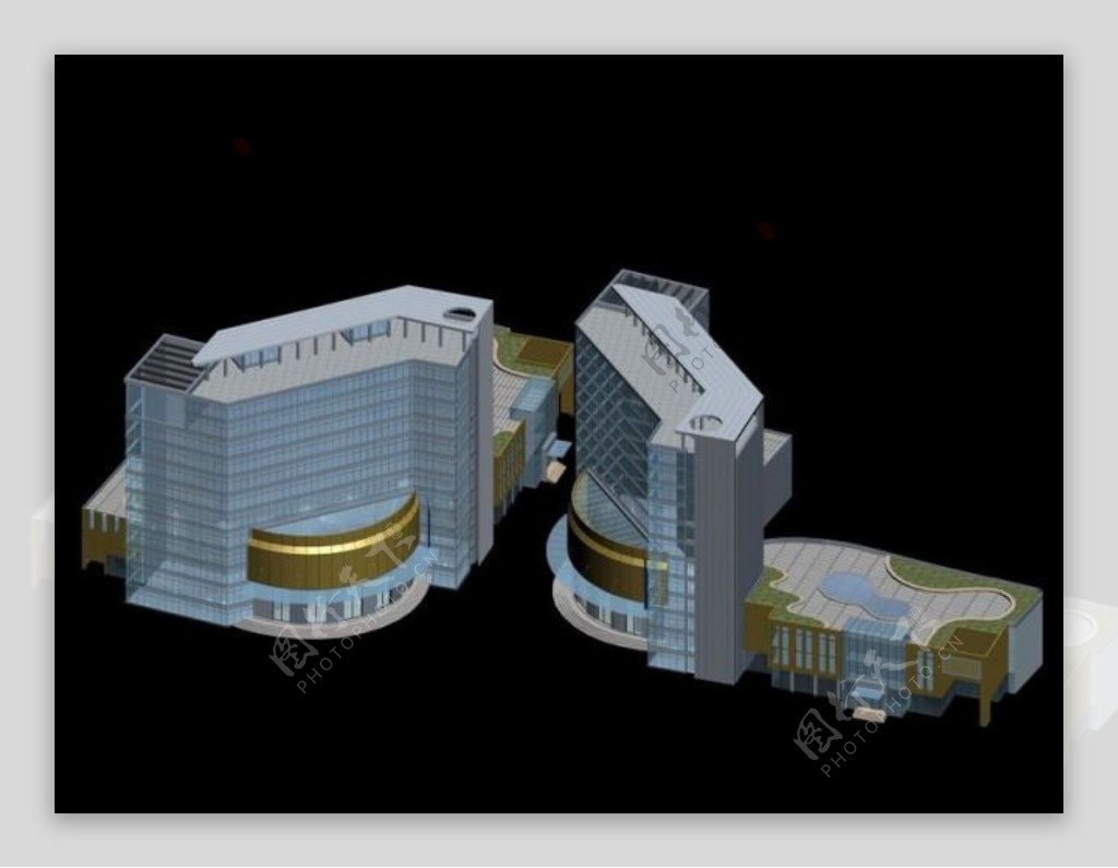 公共建筑3D模型素材