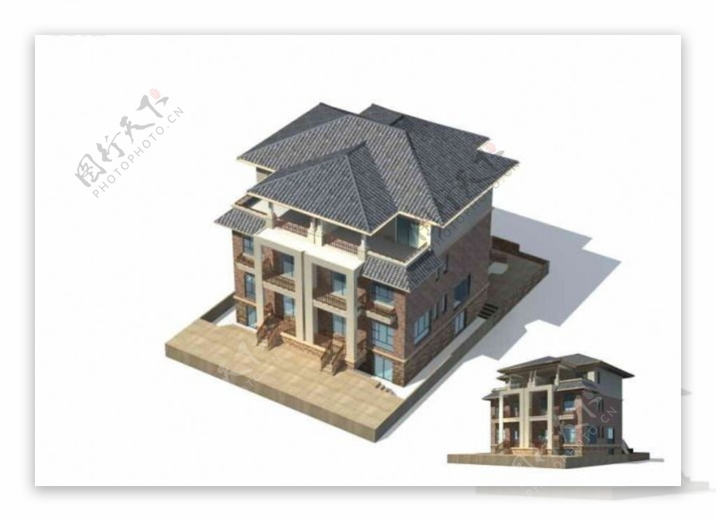 多层别墅3D模型