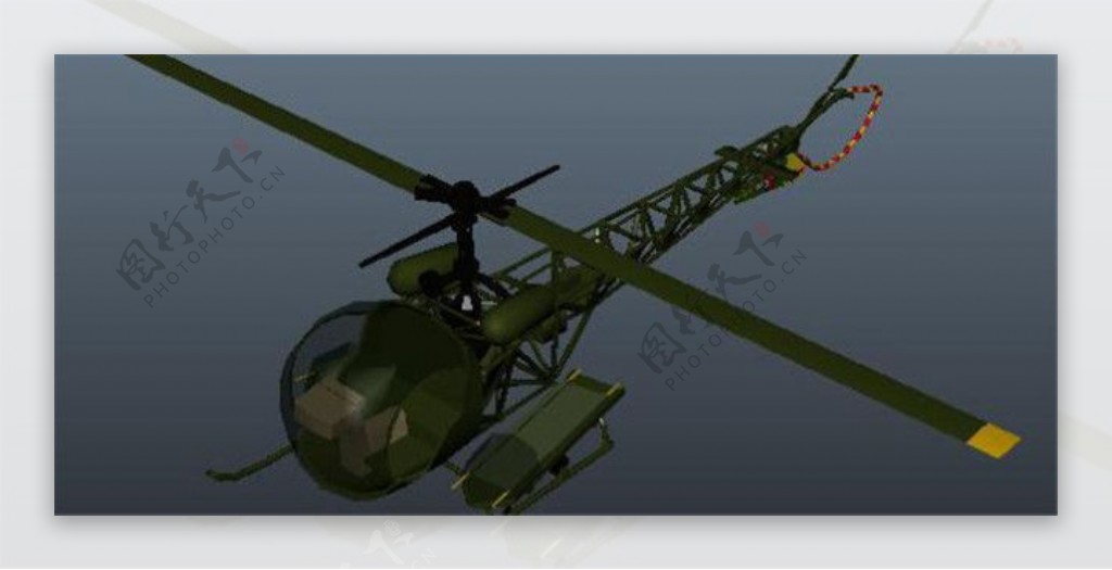 战斗直升机游戏模型素材
