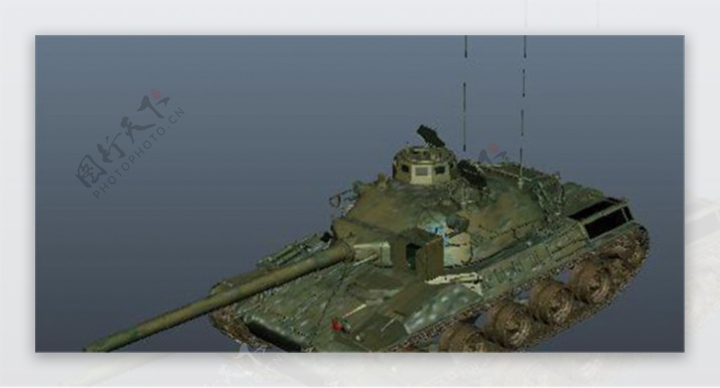 绿色坦克战争游戏模型