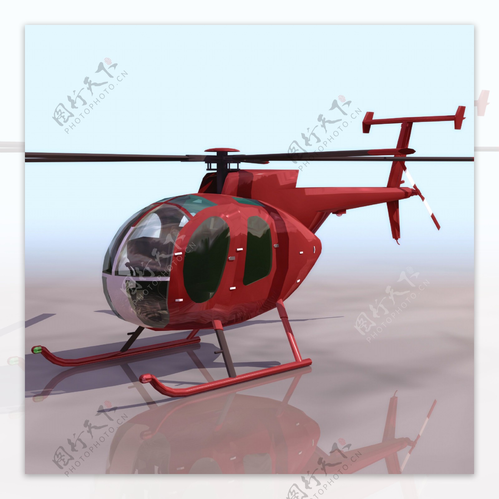500D直升机模型01