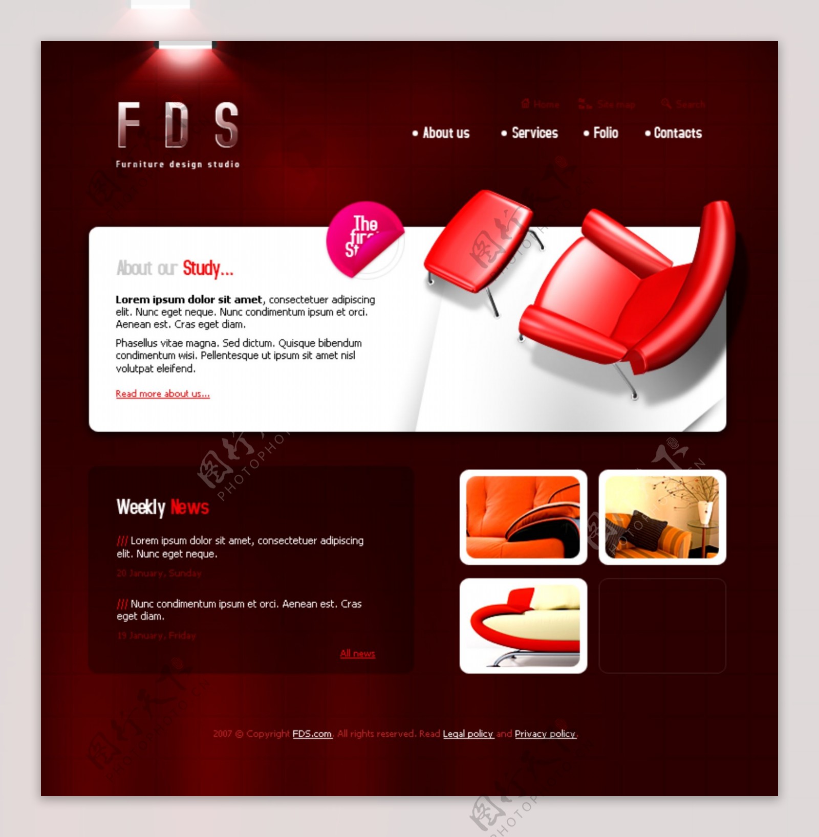 创新家具设计公司网页模板