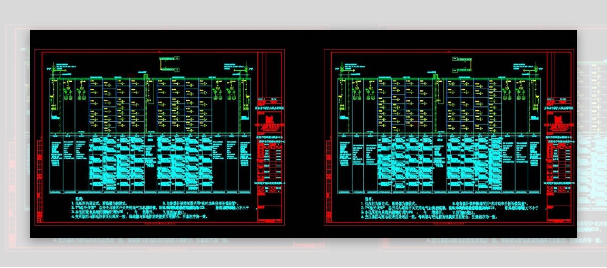 低压配电系统图CAD图纸