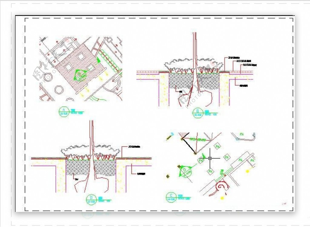 广场种植池施工图