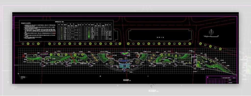 江滨北路景观绿地cad详图