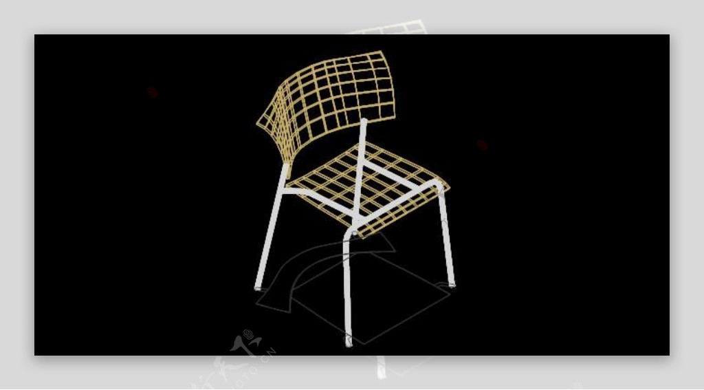 红色躺椅家具CAD模型素材
