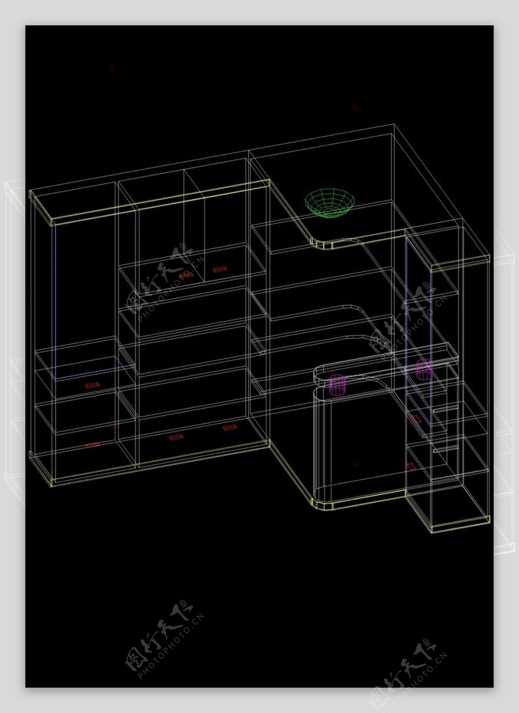 柜子cad模型图稿