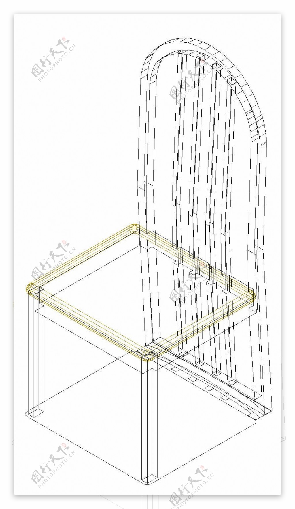拱形竖条椅子