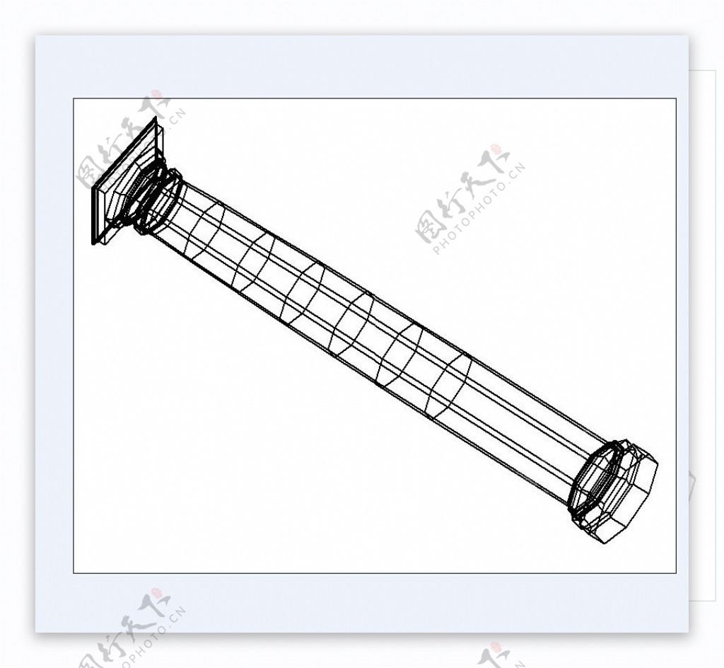 简洁多边形柱子