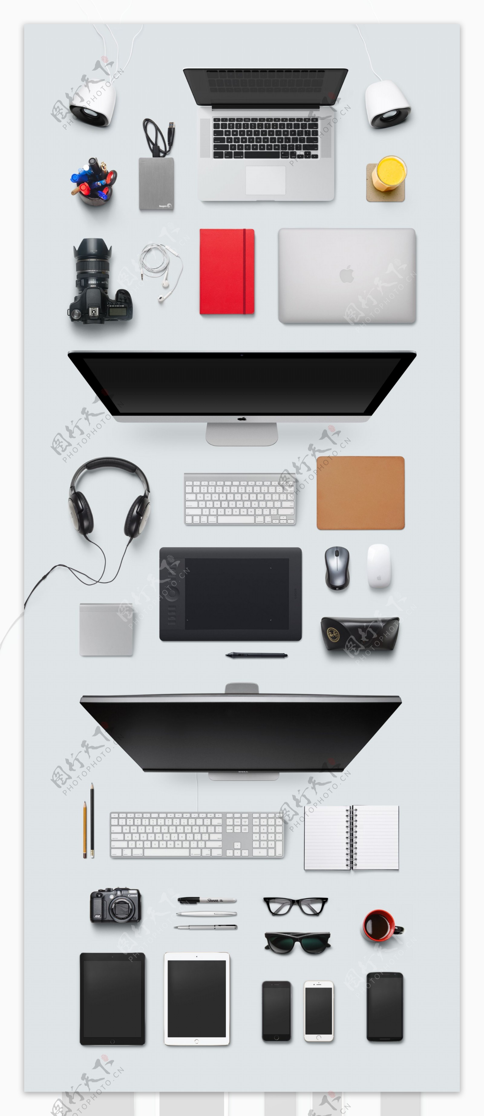 设计师办公桌必需品UI设计