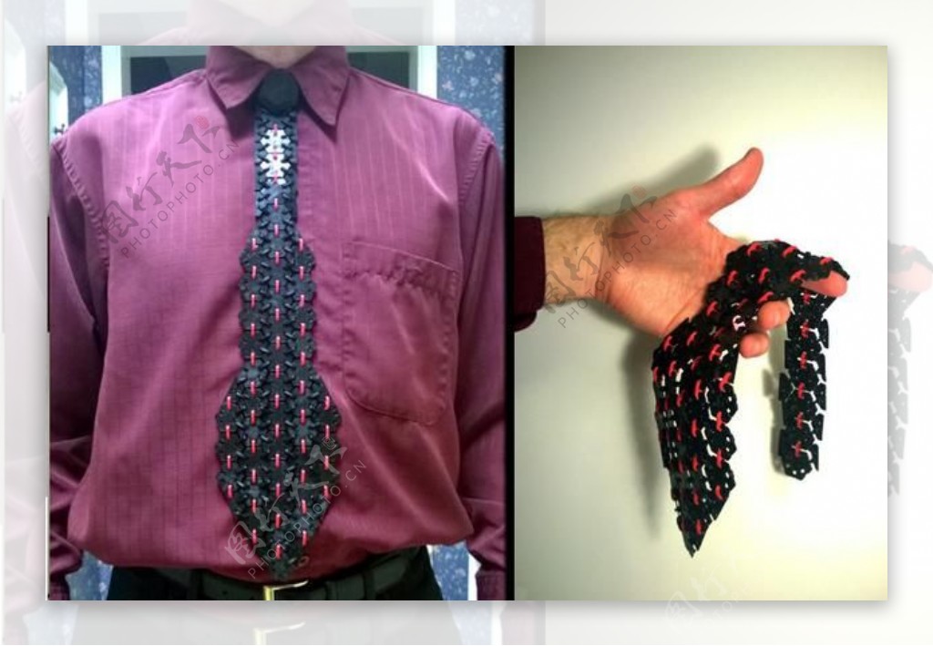 100三维印刷的十六进制的领带
