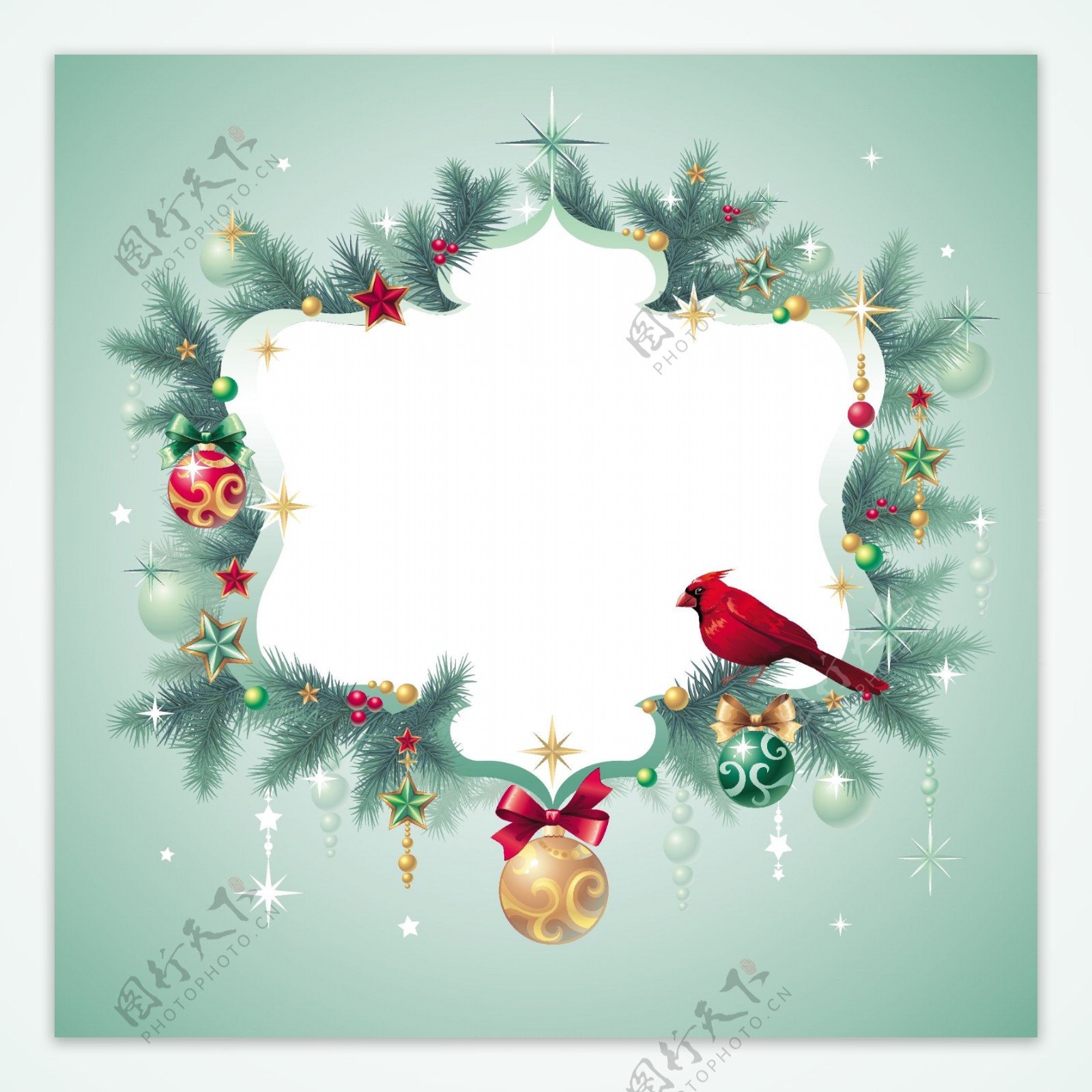 矢量圣诞装饰边框素材图片