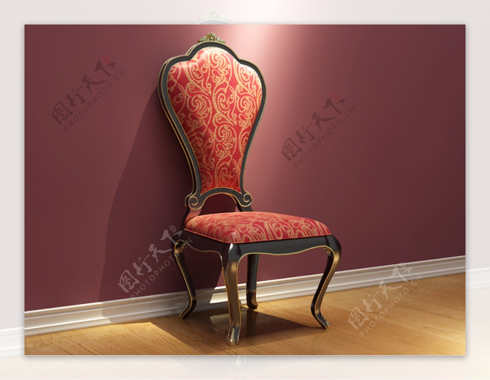 红色高档椅子家居家具装饰素材