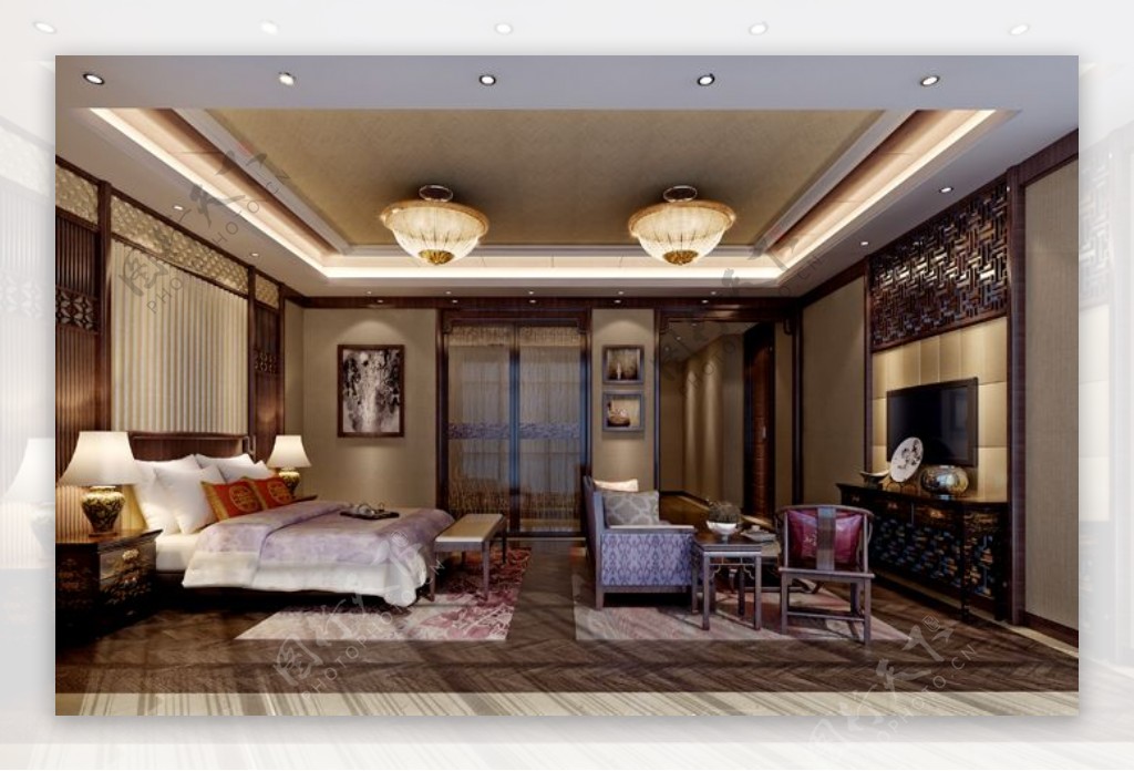 温馨卧室图片素材-编号01399137-图行天下