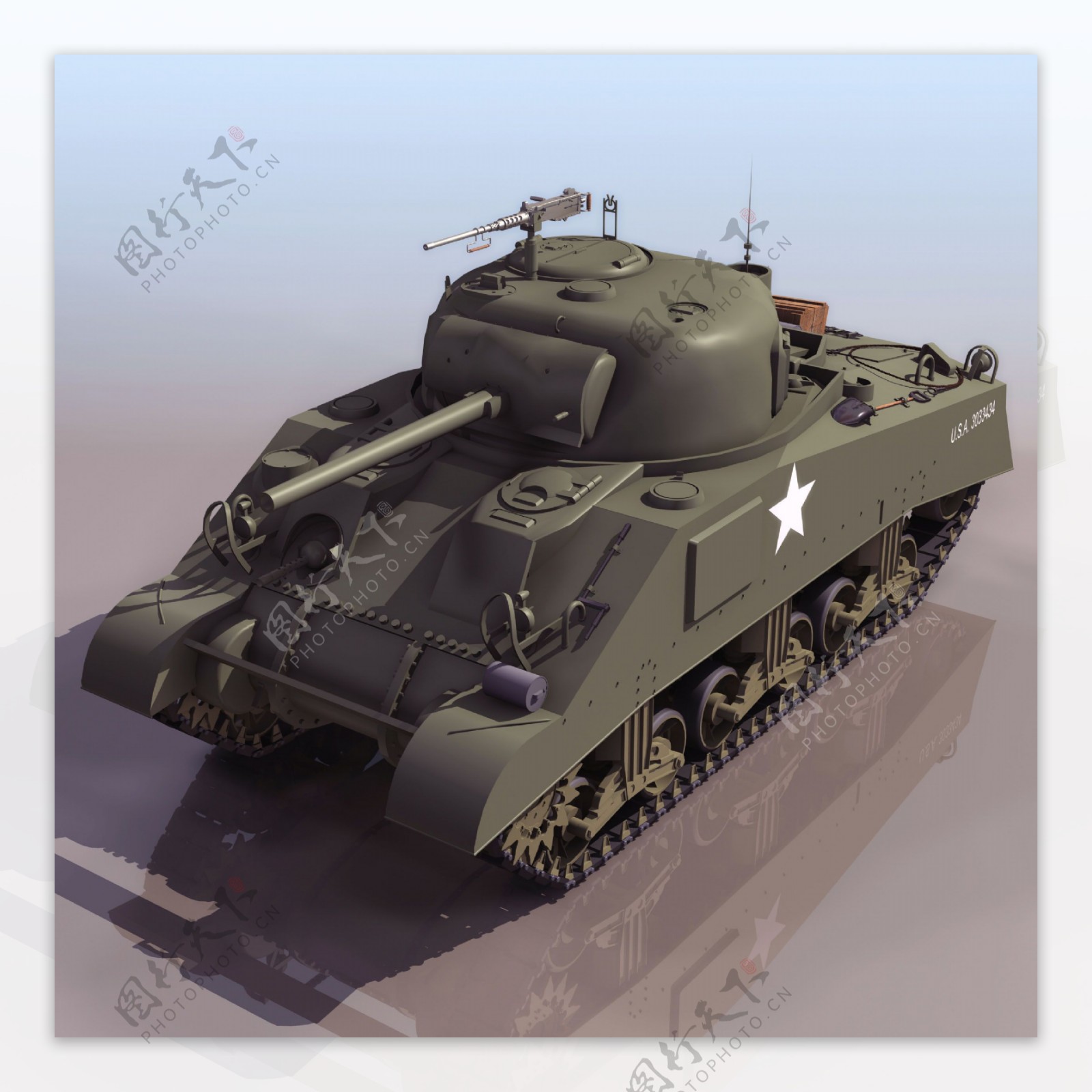 M4A375W坦克模型014