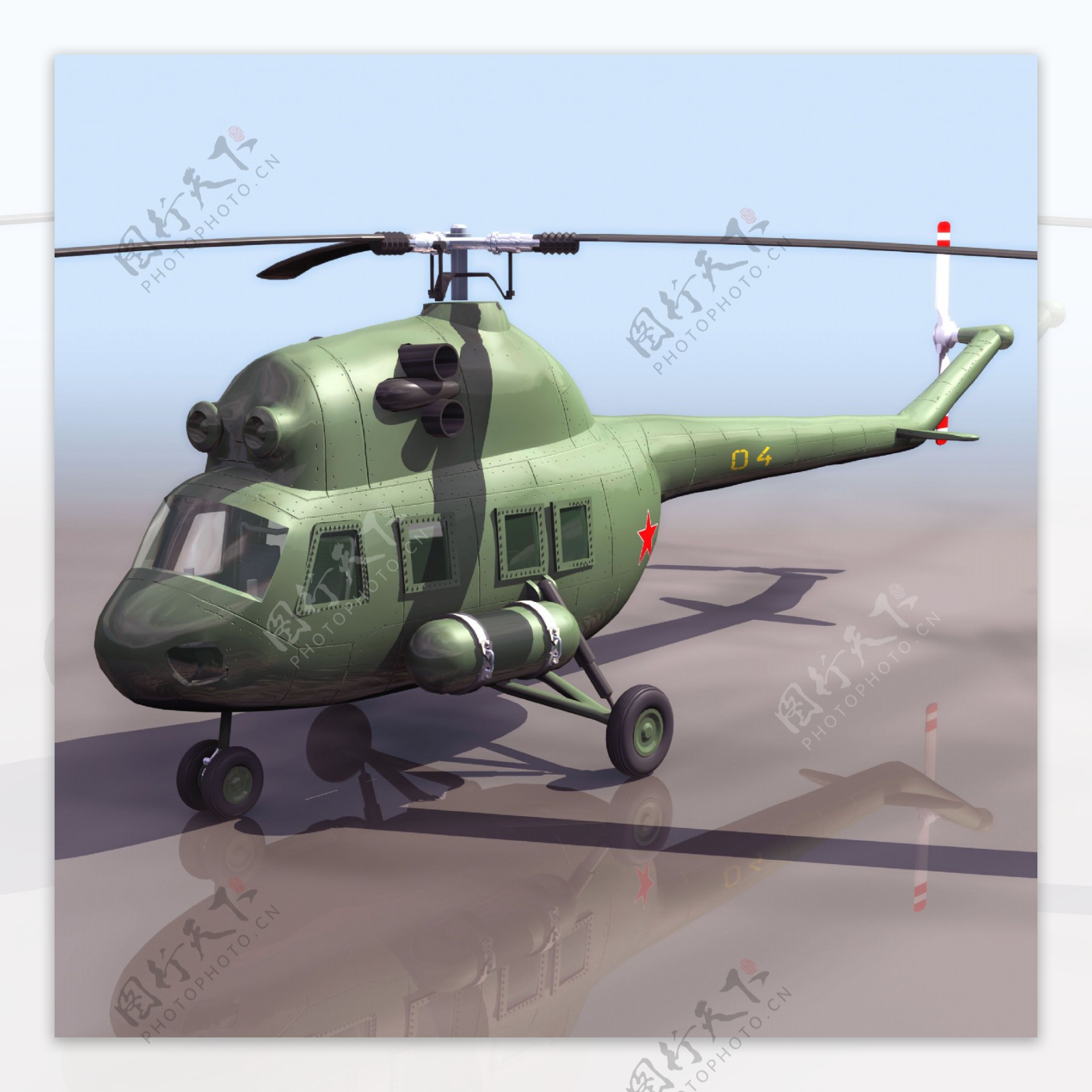 MI2直升机模型016