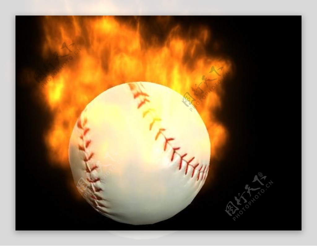燃烧的棒球模型