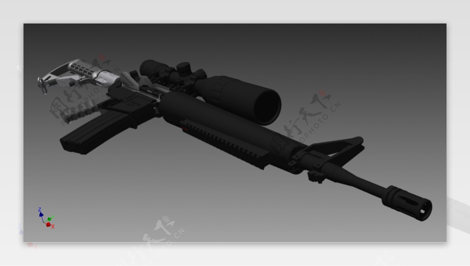 AR15自动步枪3D模型