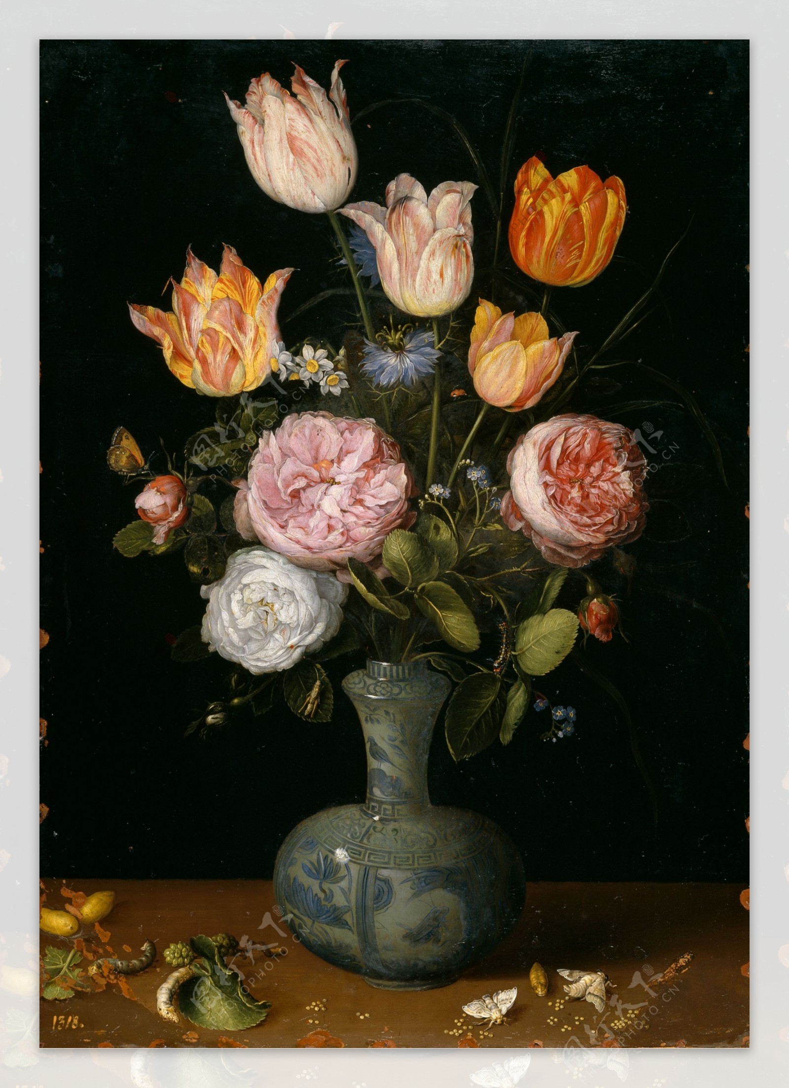 BruegheltheElderJanFlorero17Century花卉水果蔬菜器皿静物印象画派写实主义油画装饰画