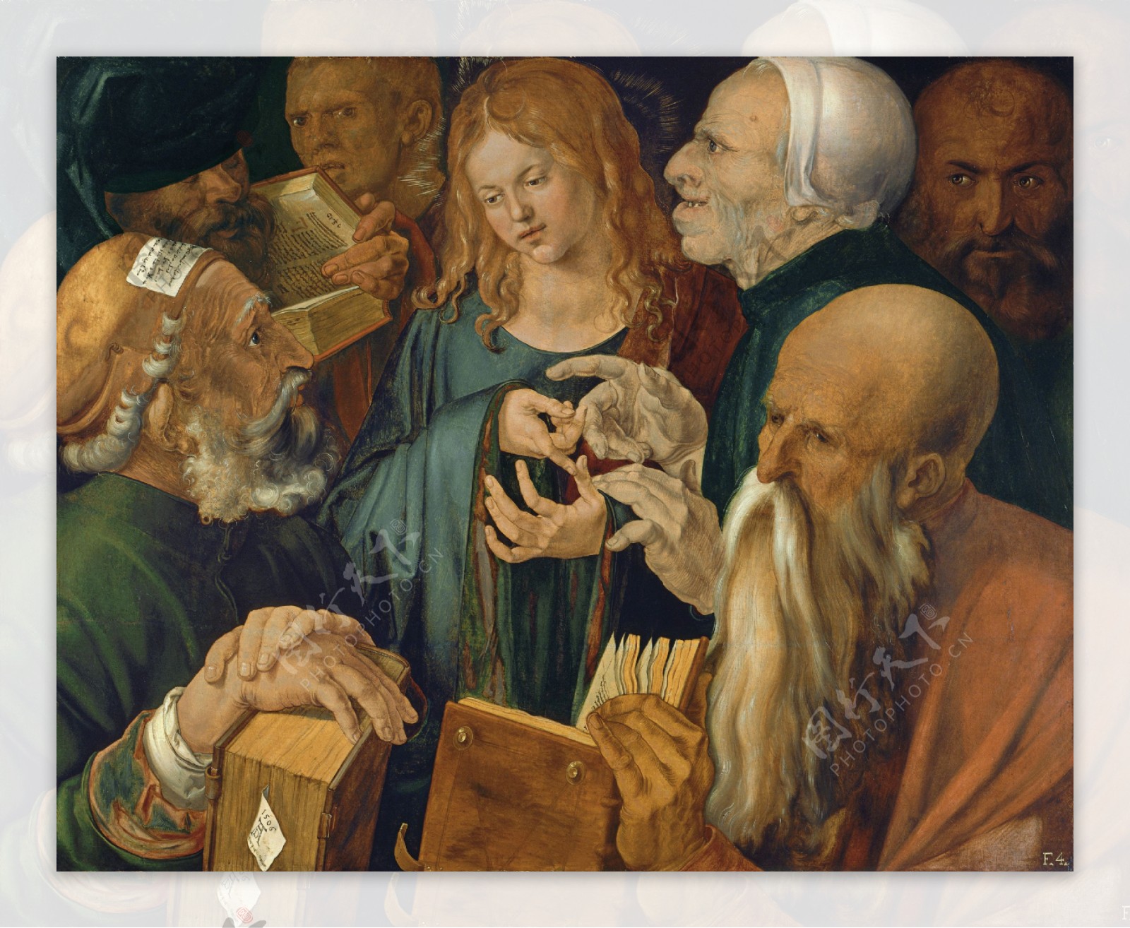 AlbrechtDurerJesusamongtheDoctors1506德国画家阿尔弗雷德丢勒AlbrechtDrer人物肖像油画装饰画油画