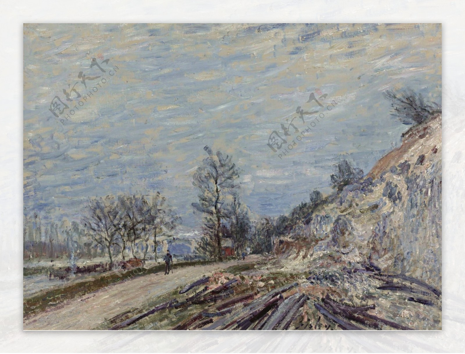 AlfredSisleyOntheRoadofMoret1882法国画家阿尔弗莱德西斯莱alfredsisley印象派自然风景天空油画装饰画
