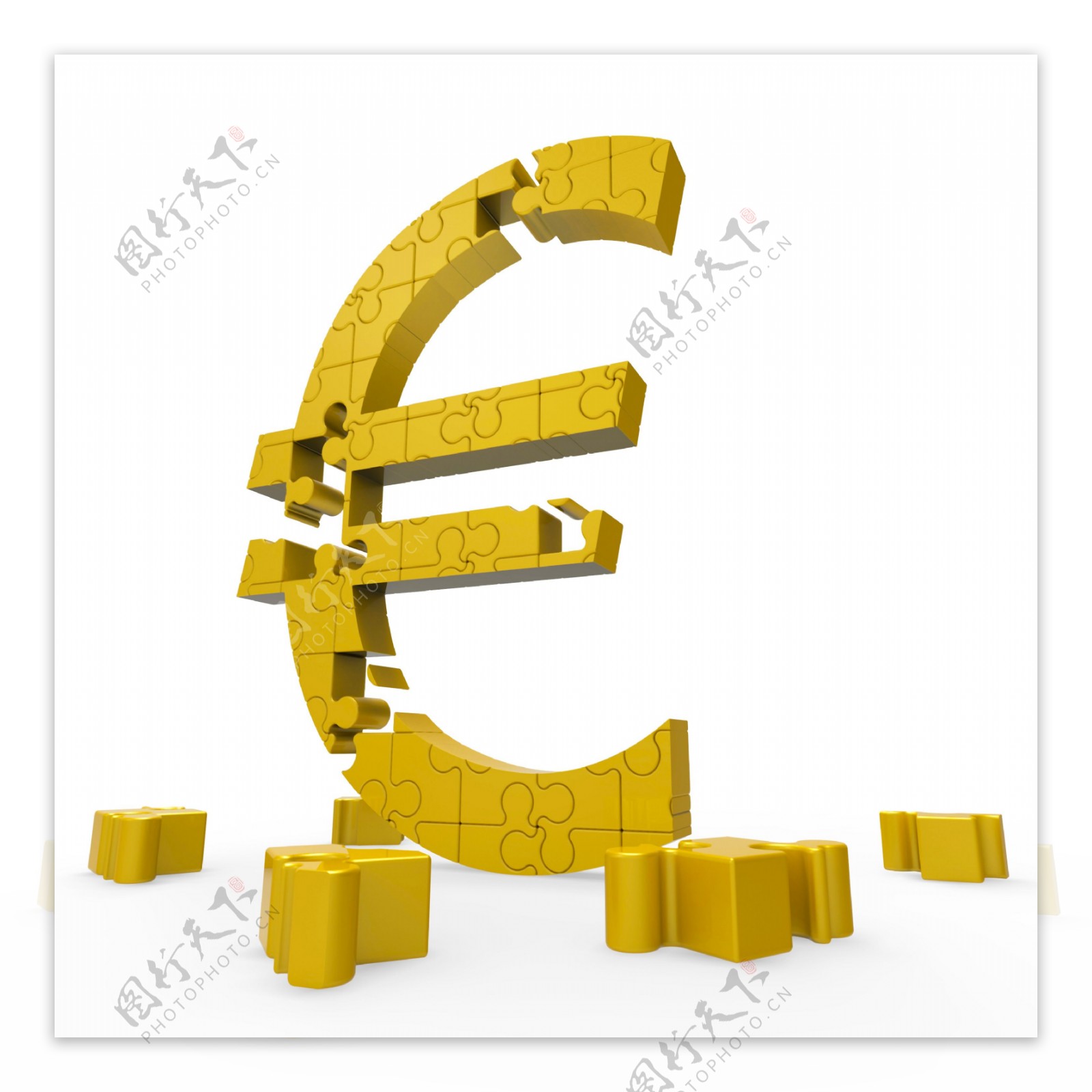 欧元符号显示在欧洲的投资