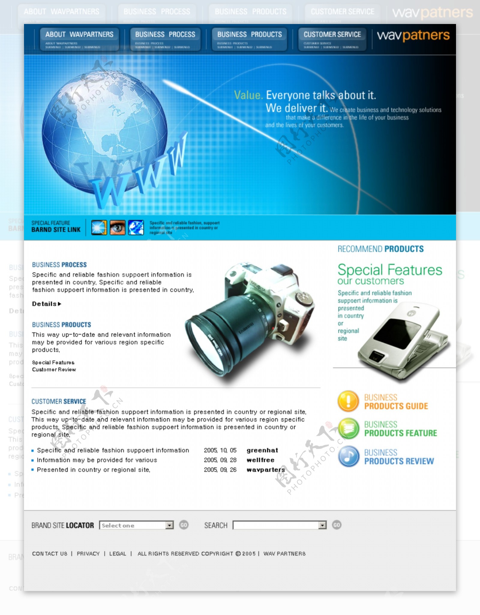 互联网通信技术网页模板