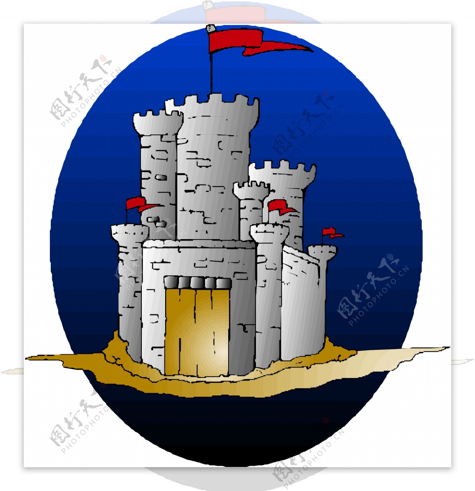 矢量城堡建筑图片