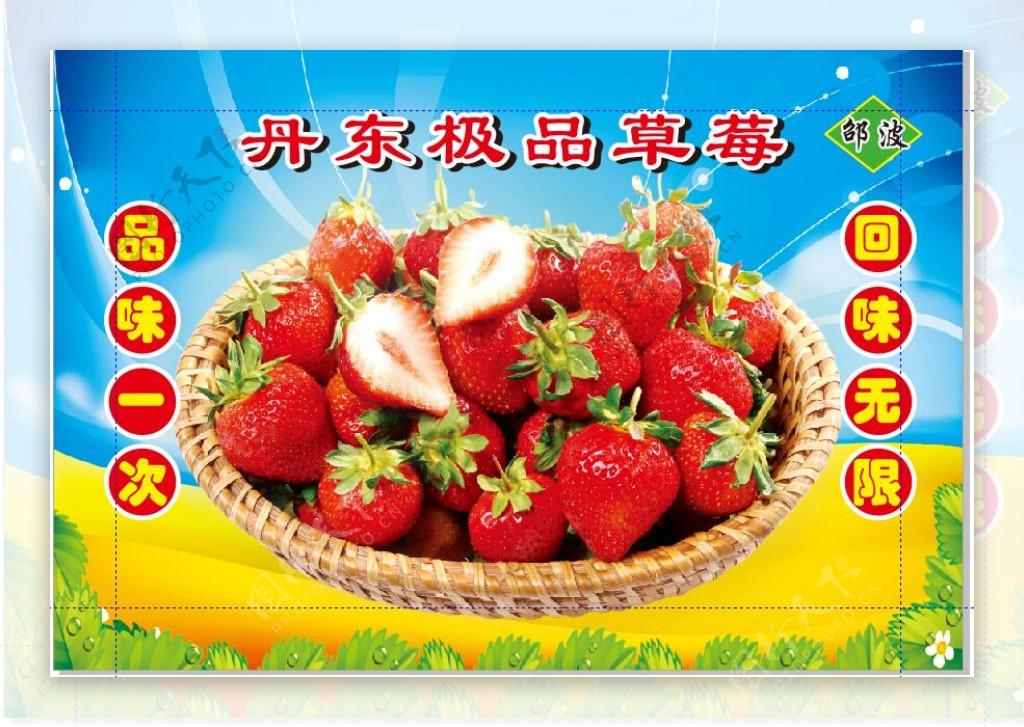 草莓促销宣传彩页