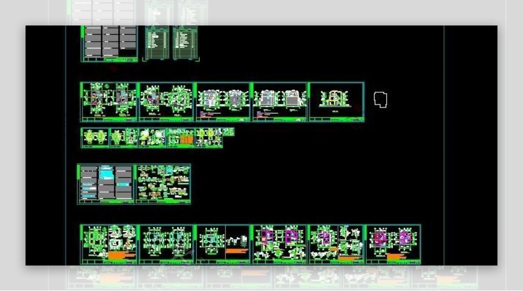 三层单体独栋小别墅设计图带水电图8x10