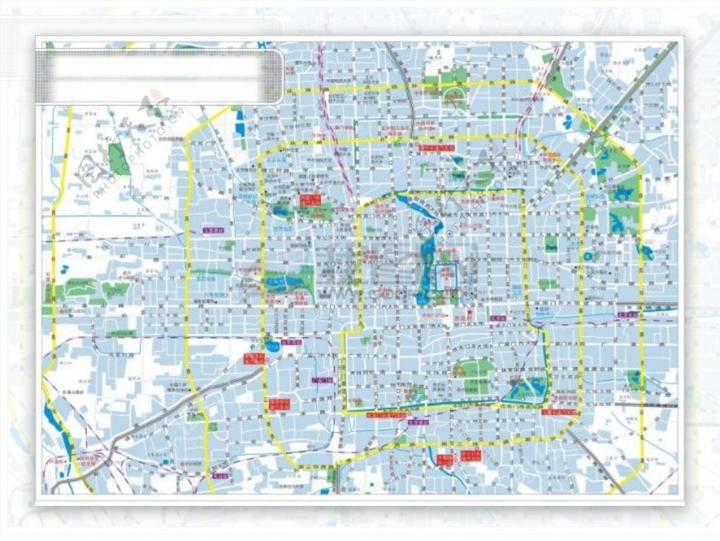 北京城区图矢量地图CDR格式616K