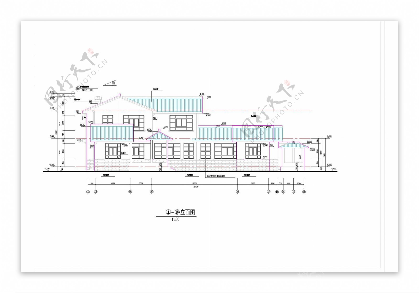 某市区二层建筑给排水电气全套别墅设计图25x28