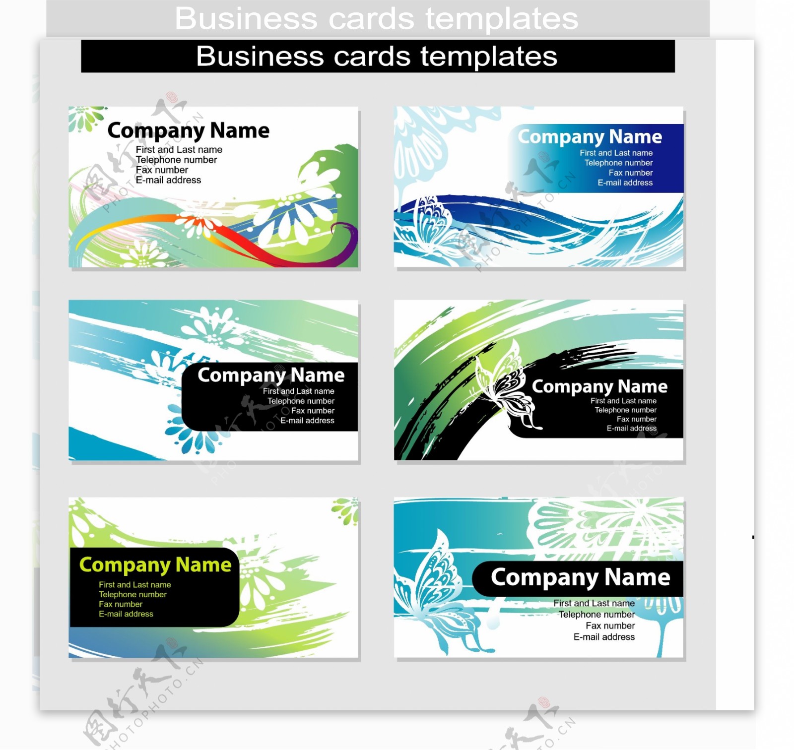 创意简约商业卡片背景矢量素材