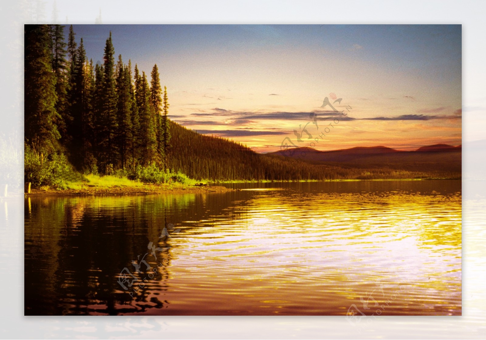 湖光山色风景图片湖景无框画素材