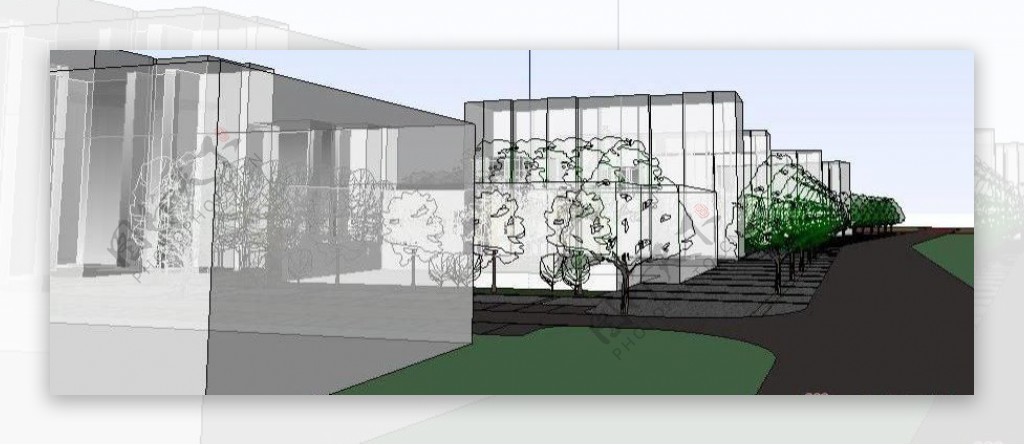 一个居住区的sketchup模型