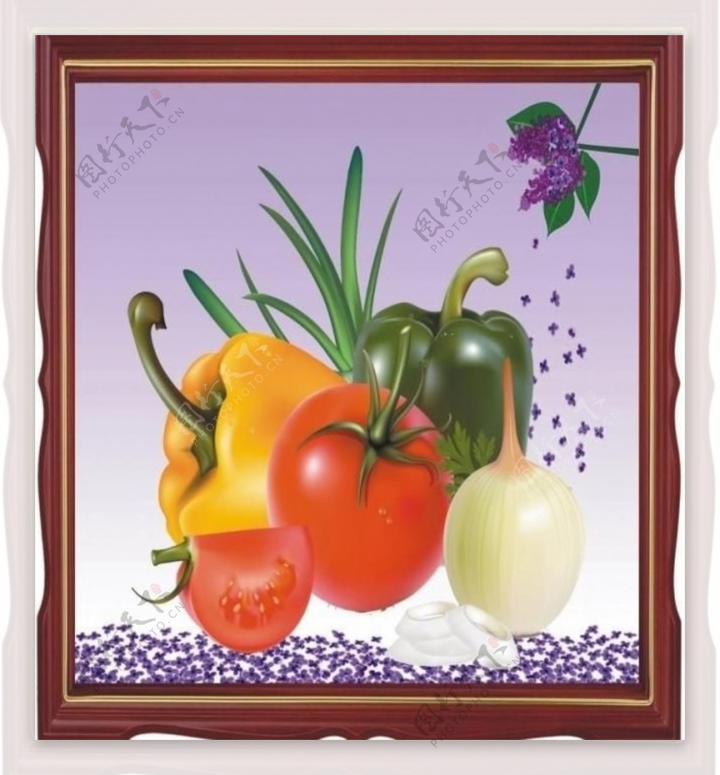 蔬菜相框装饰画图片