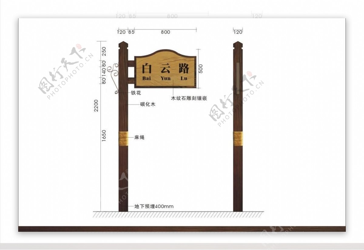 欧式指路牌图片