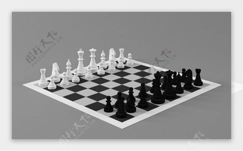 3D国际象棋模型