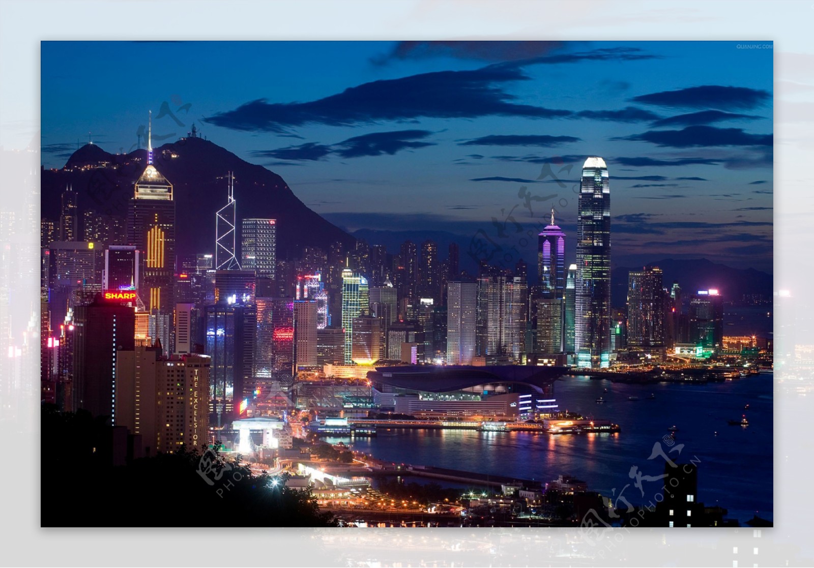 中国香港夜景图片