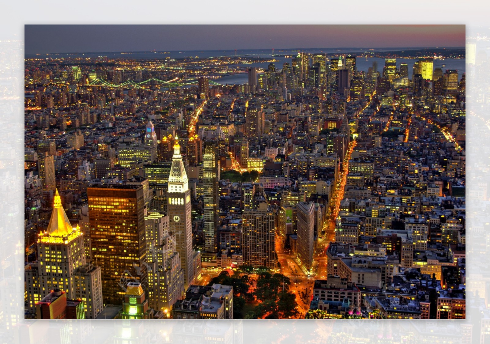 纽约俯瞰全景城市摄影图片