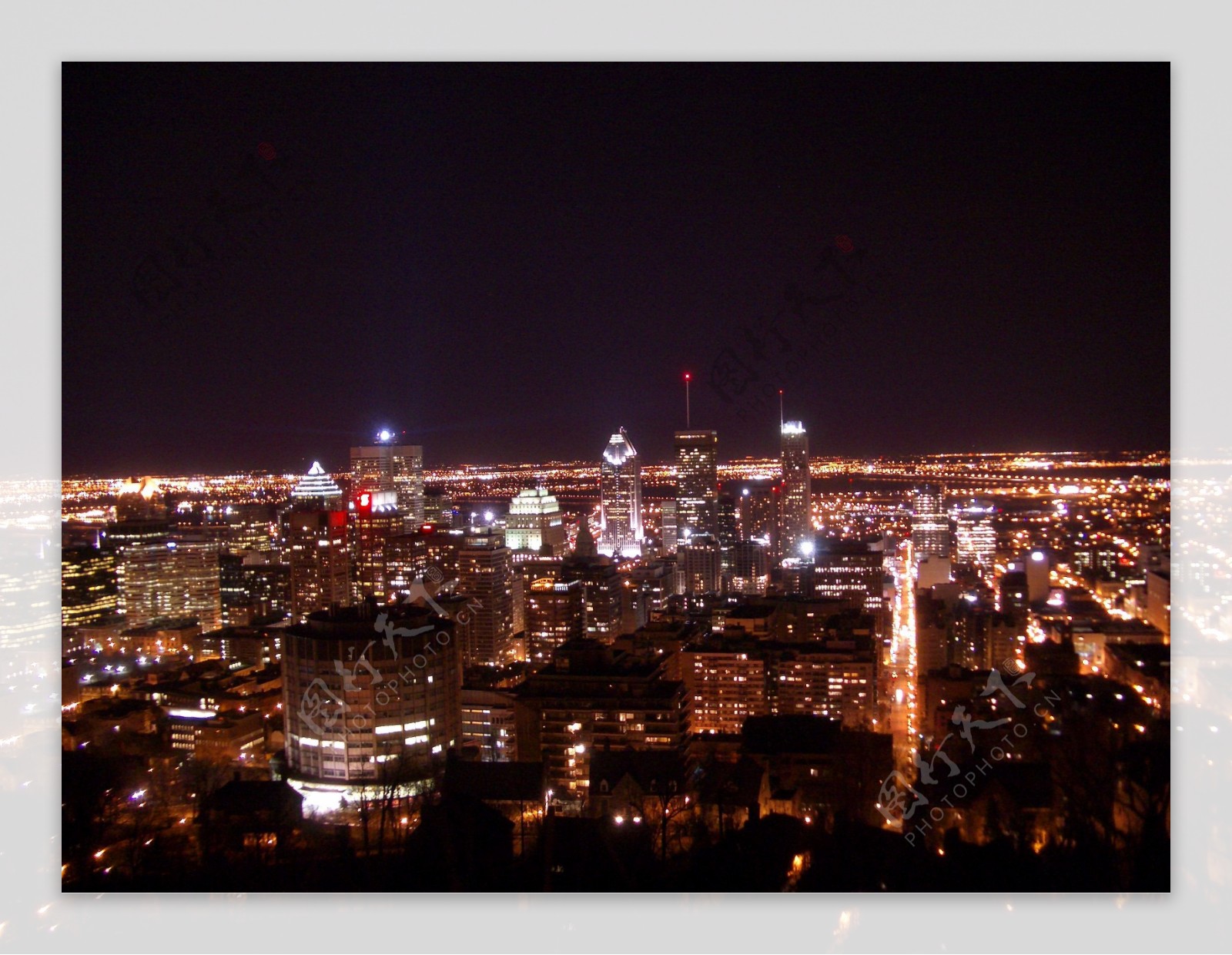 蒙特利尔夜景俯瞰图片