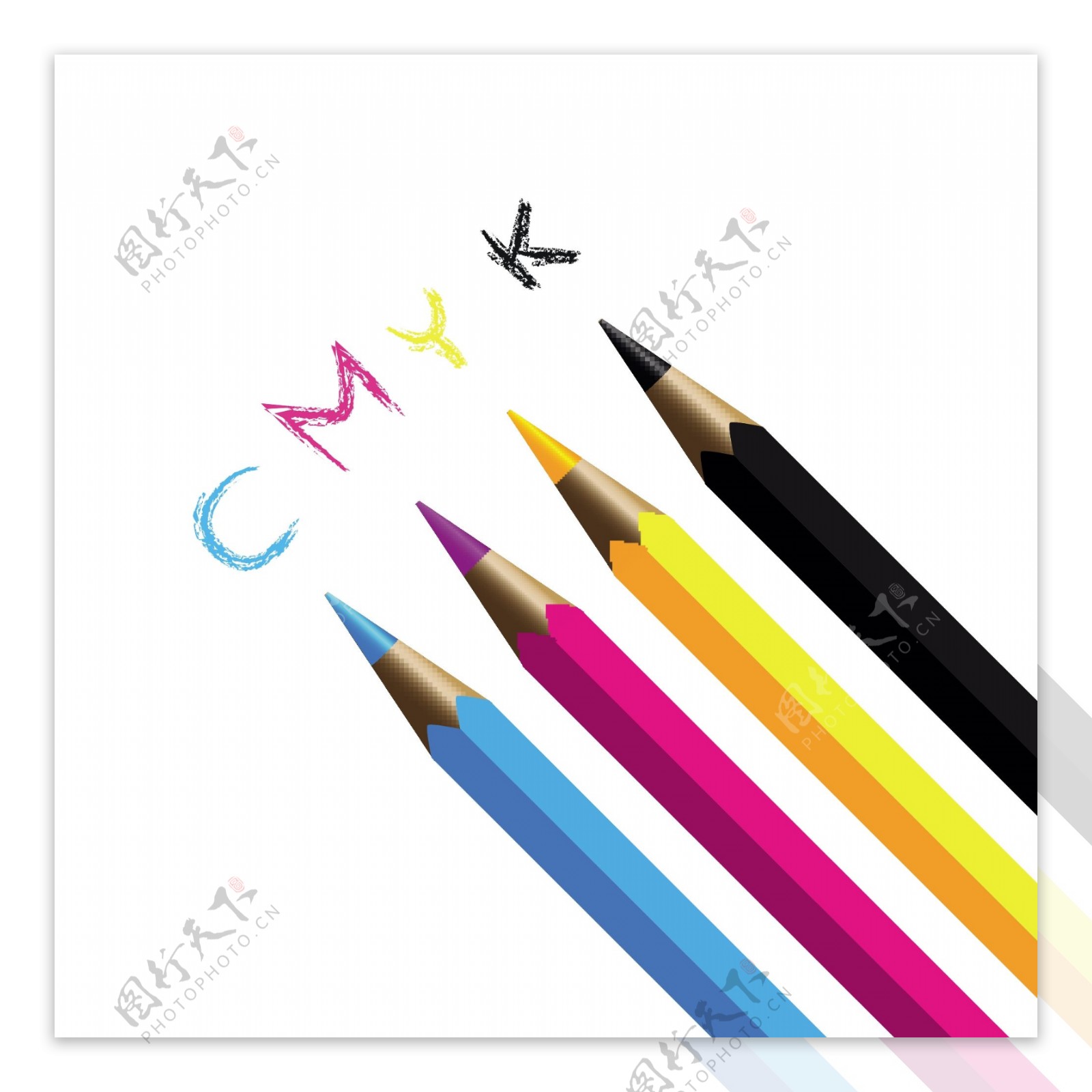 CMYK彩色铅笔