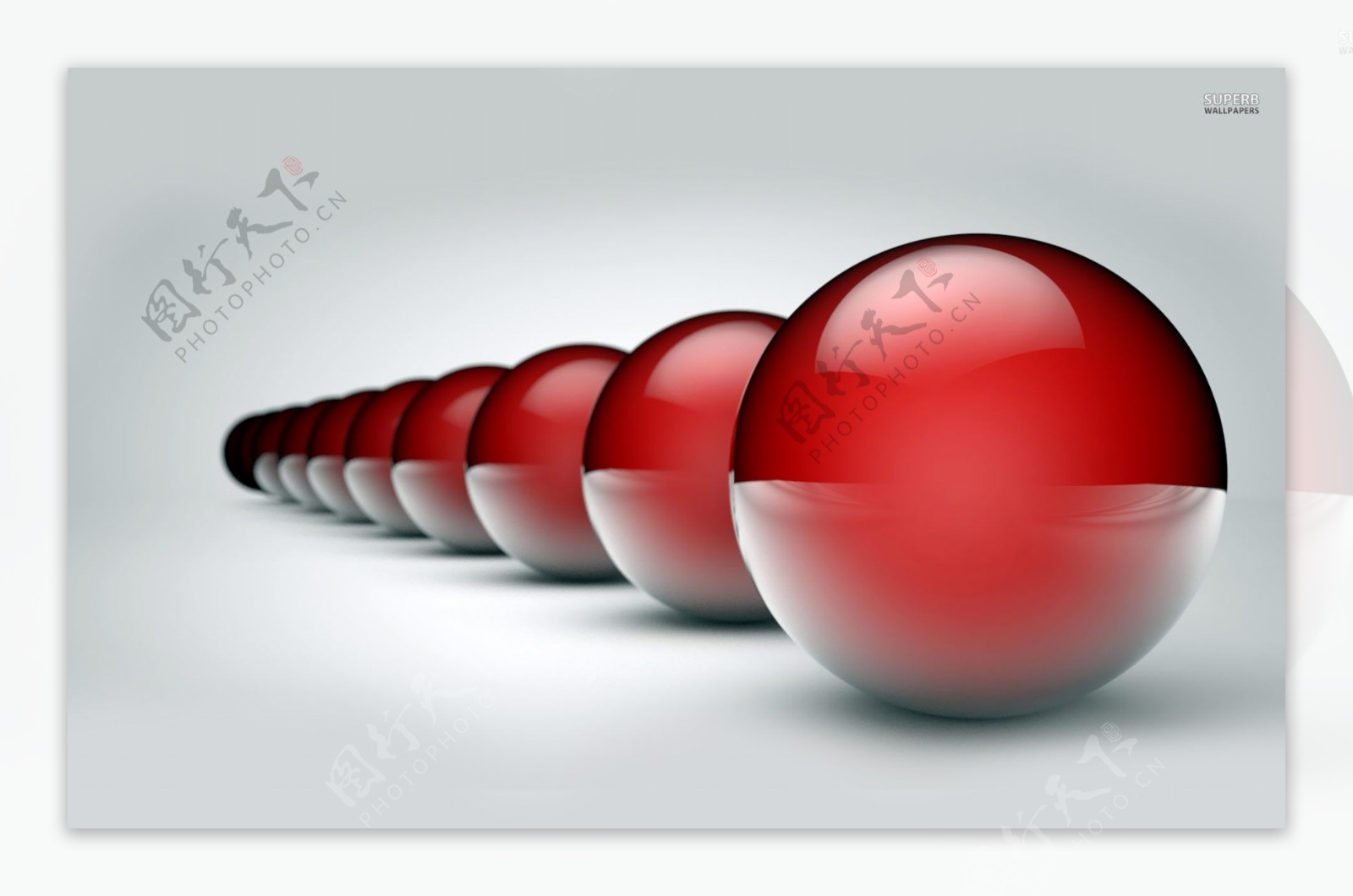 3D立体红色小球