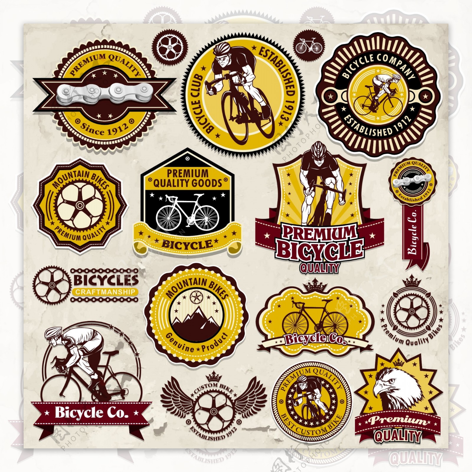 自行车比赛徽章logo图片