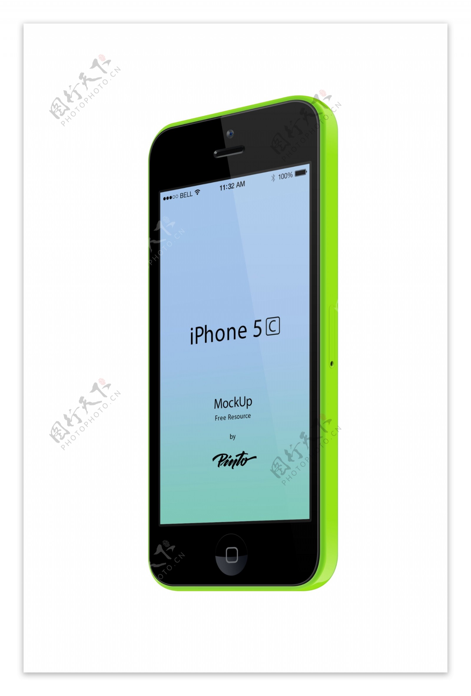 苹果iphone5c5种颜色模版