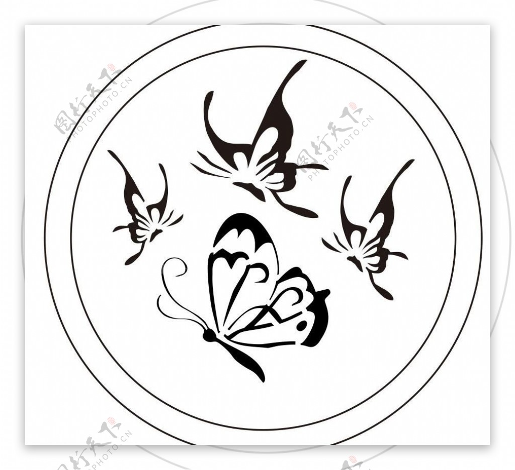 矢量蝴蝶灯光logo图片