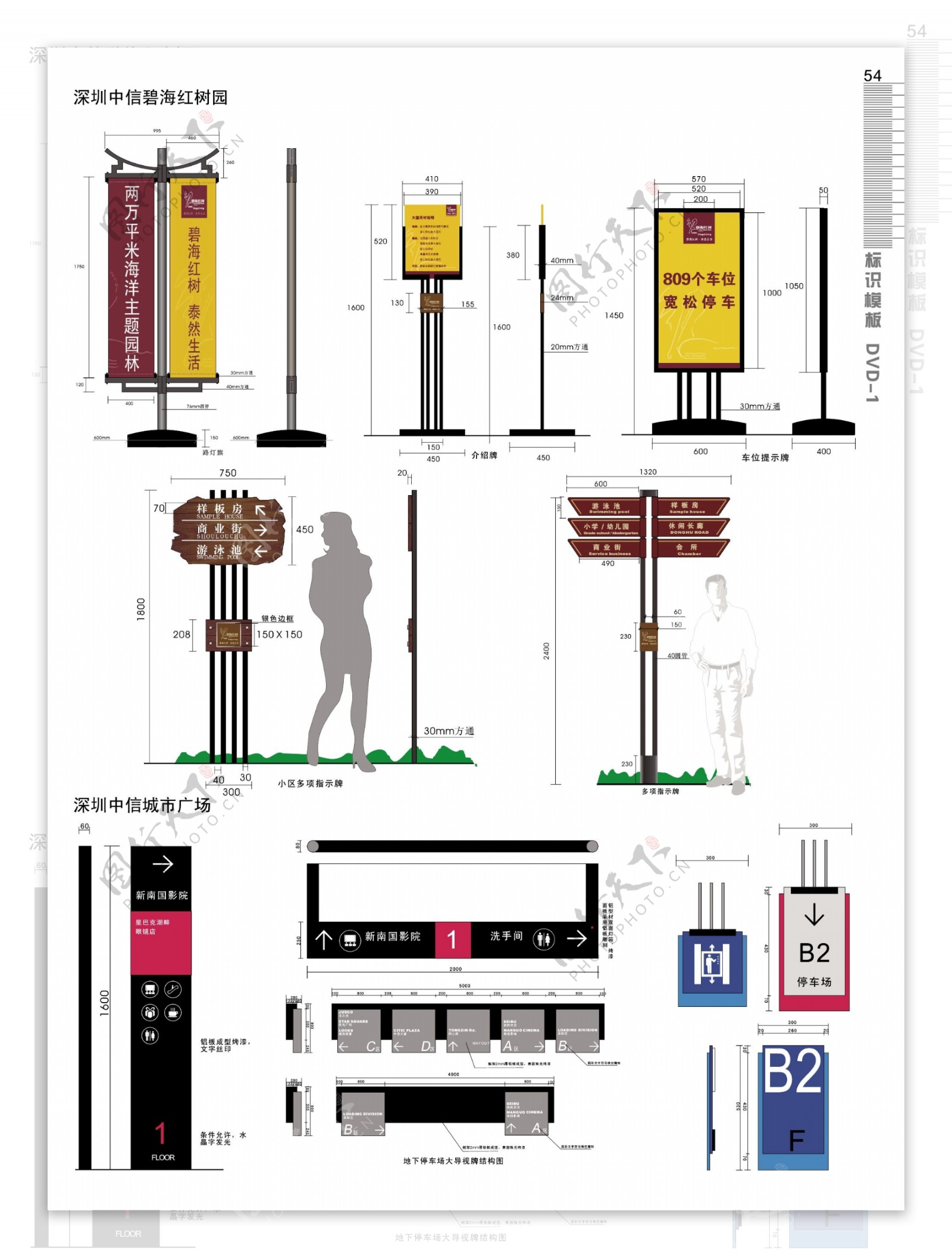 生活社区标识模板设计图制作规范