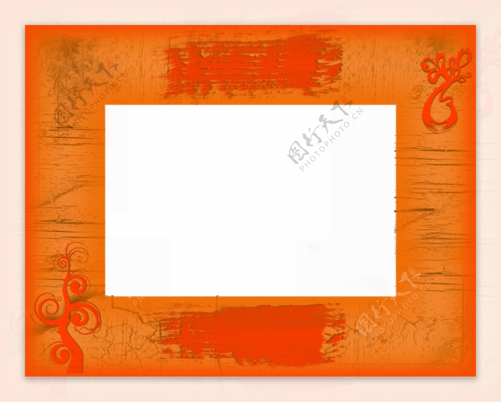 时尚橙色装饰画框Frame07
